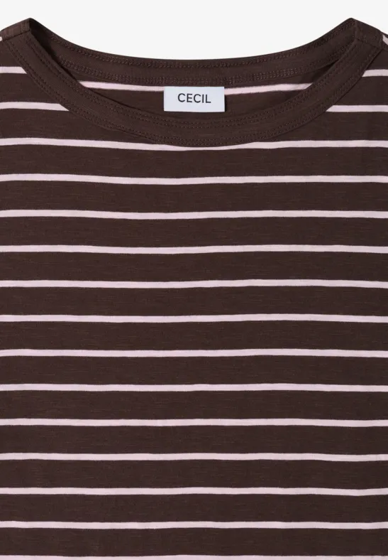 Shirt met strepen in een 2-pack macchiato brown/blush rose