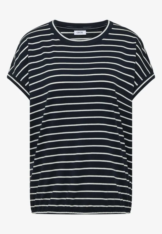 Shirt met ronde hals en strepen universal blue