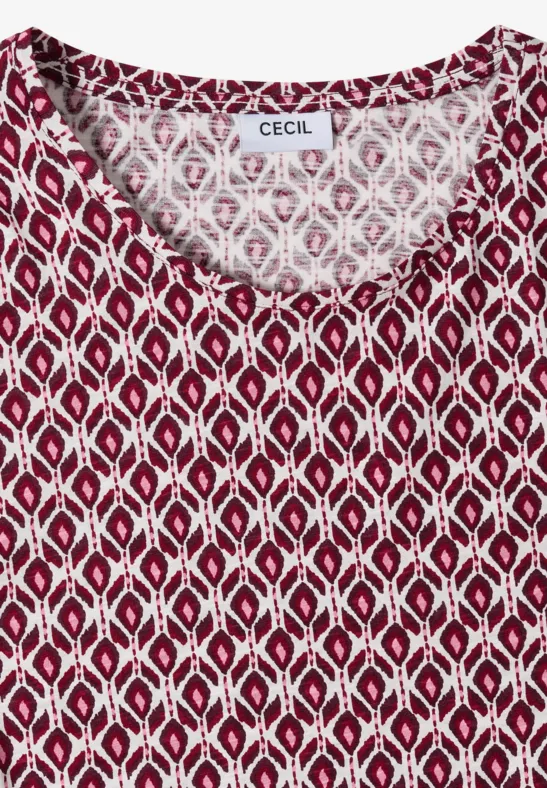 T-shirt basique avec impression minimale sweet grape red