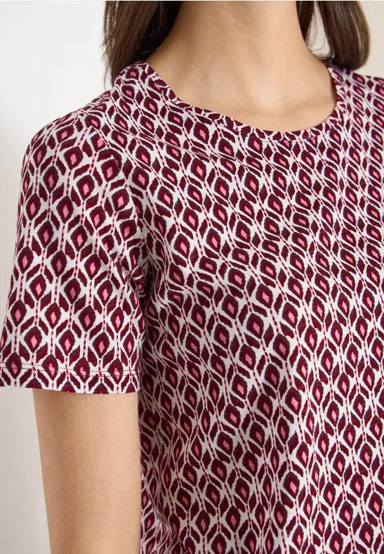 T-shirt basique avec impression minimale sweet grape red