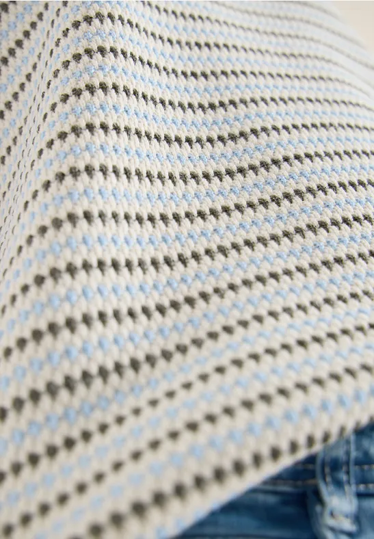 T-shirt à manches courtes avec col rond et structure vanilla white