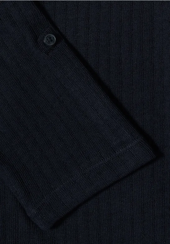 Vest met 3/4 mouwen in een gebreide look universal blue