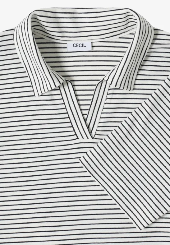 Kurzarm Poloshirt mit Streifen universal blue