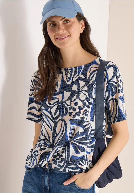 T-shirt à l'aspect dévoré universal blue