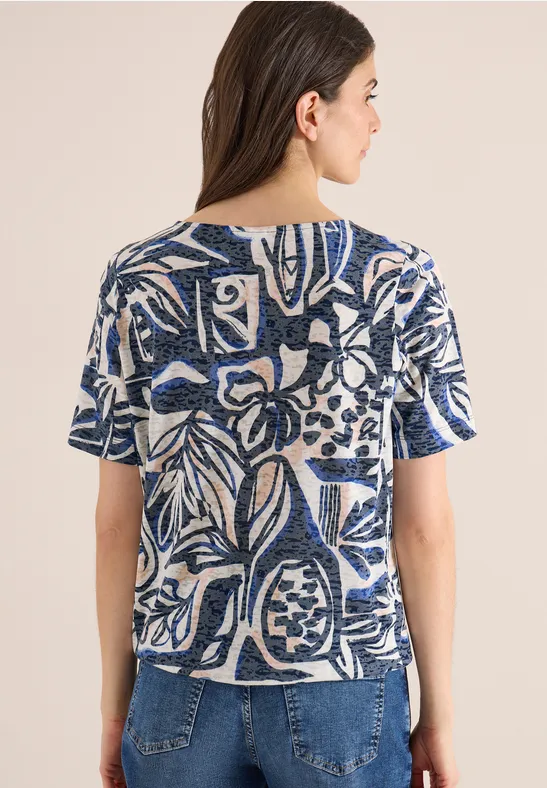 T-shirt à l'aspect dévoré universal blue