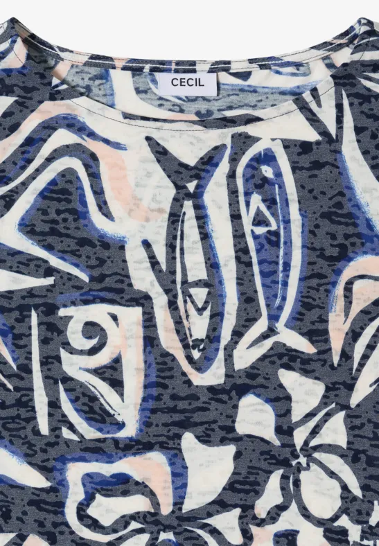 T-shirt à l'aspect dévoré universal blue