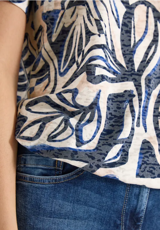 T-shirt à l'aspect dévoré universal blue