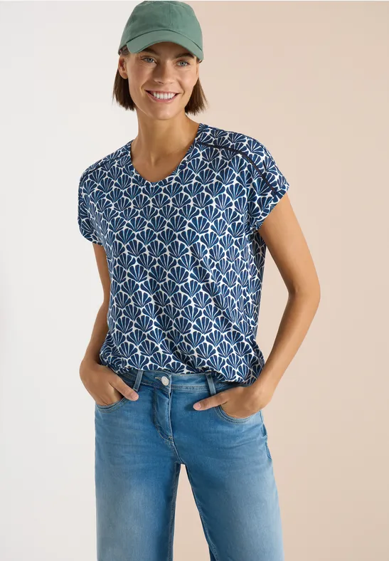 T-shirt à manches courtes avec détail en dentelle universal blue