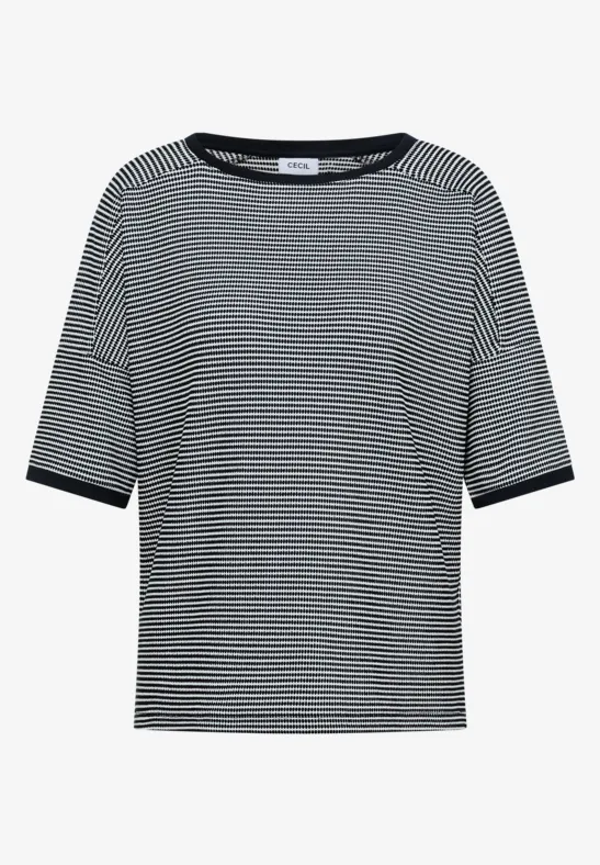 Shirt mit Boatneck und Struktur universal blue