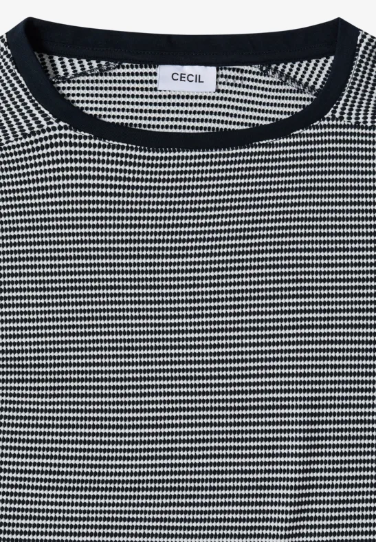 Shirt mit Boatneck und Struktur universal blue