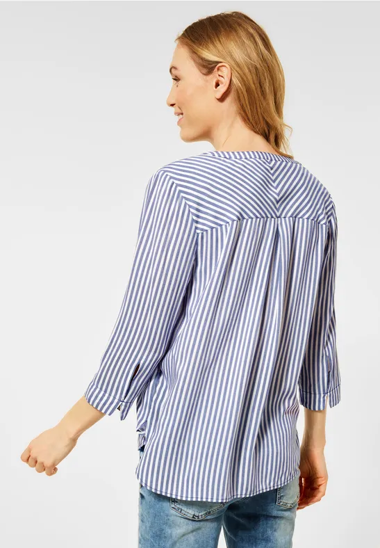 Blouse met gestreept patroon deep blue