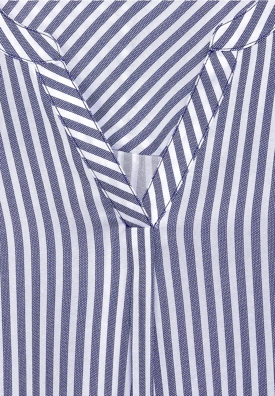 Blouse met gestreept patroon deep blue