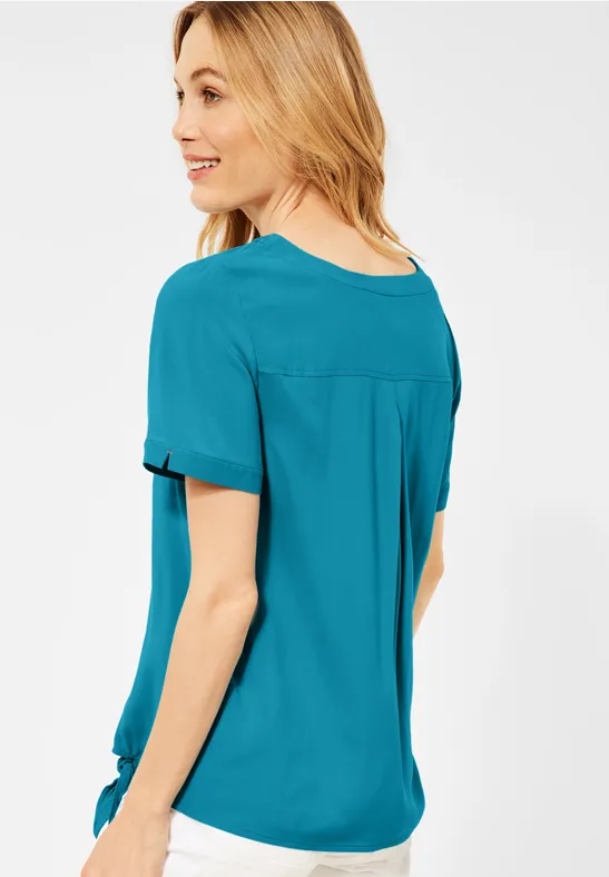 Chemise avec détail noué cool lagoon blue