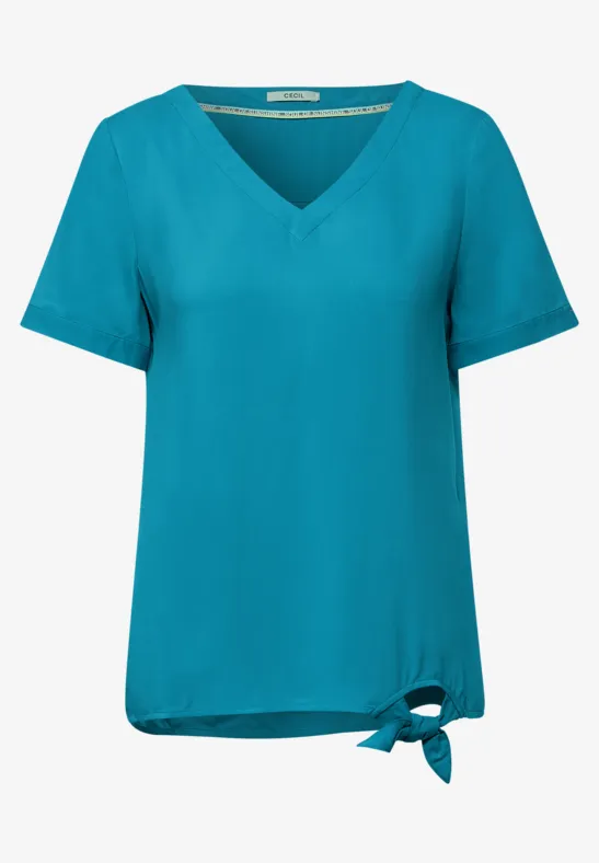 Chemise avec détail noué cool lagoon blue