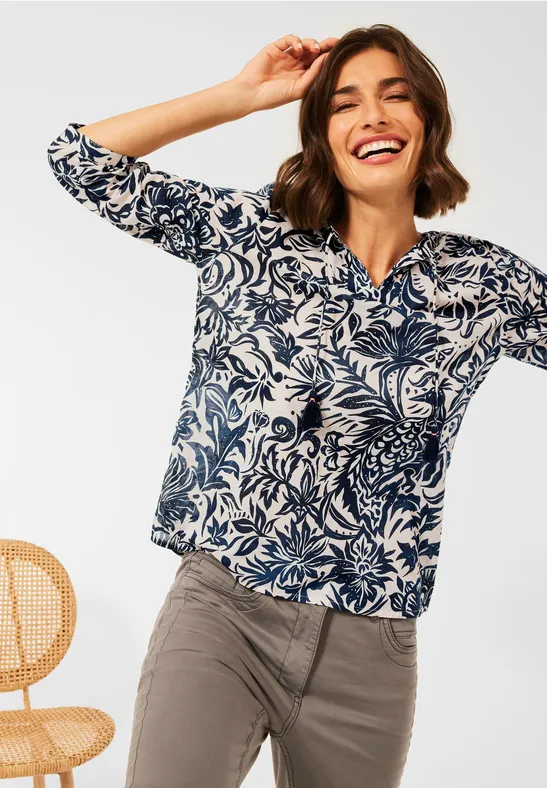 Chemisier motif à fleurs pure off white