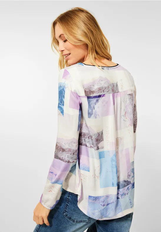 Bluse mit Print pure off white