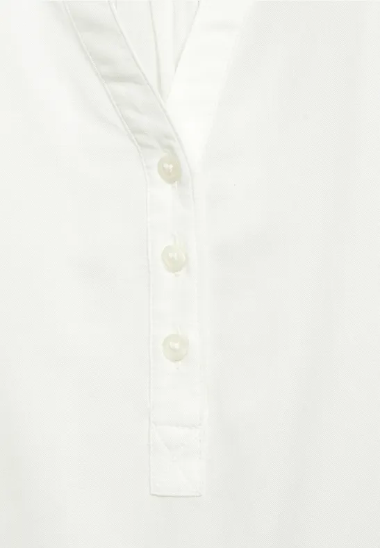 Bluse in Unifarbe vanilla white