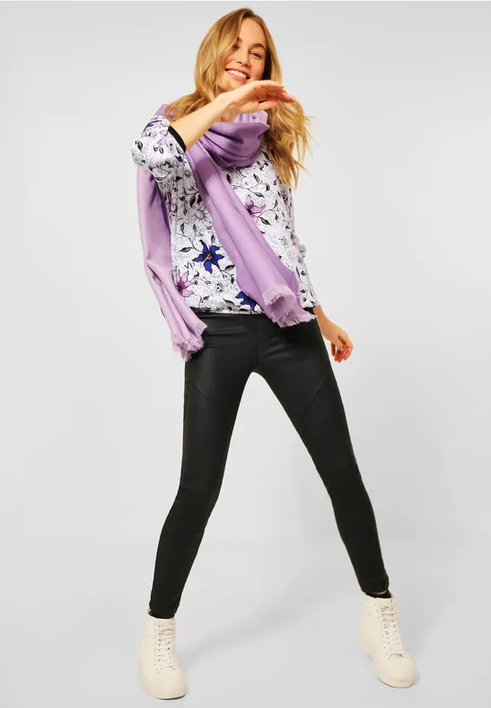 Bluse mit Blumen Print vanilla white