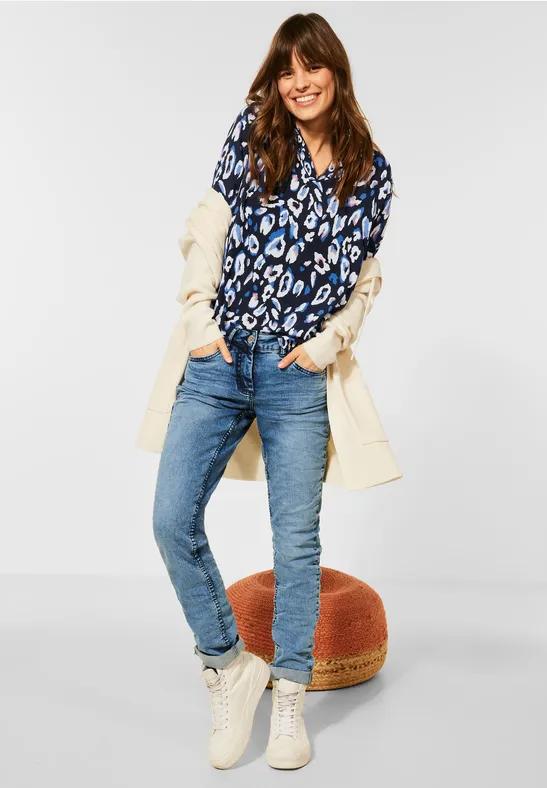 Blouse met printmix deep blue