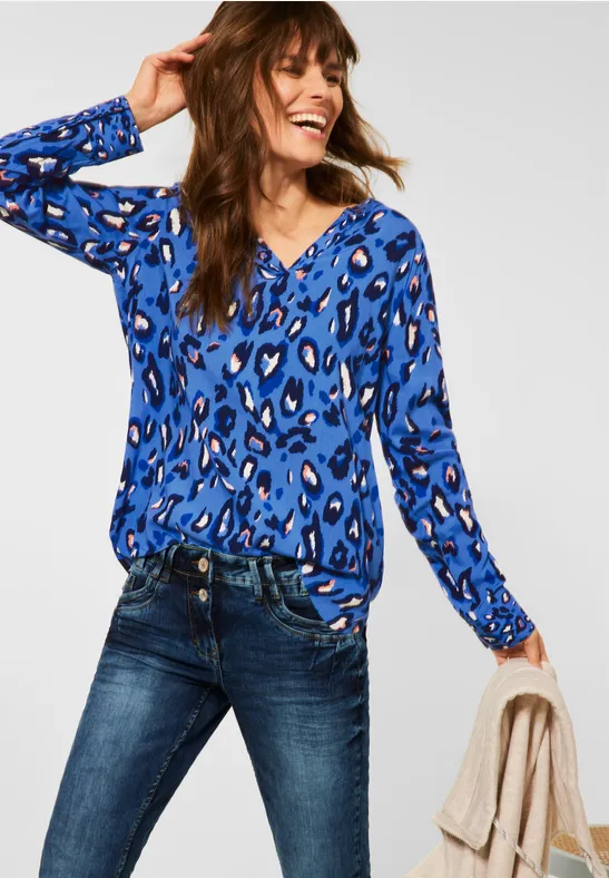 Blouse met printmix just blue