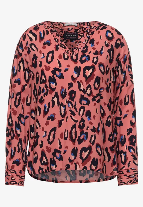 Blouse met printmix rose pepper
