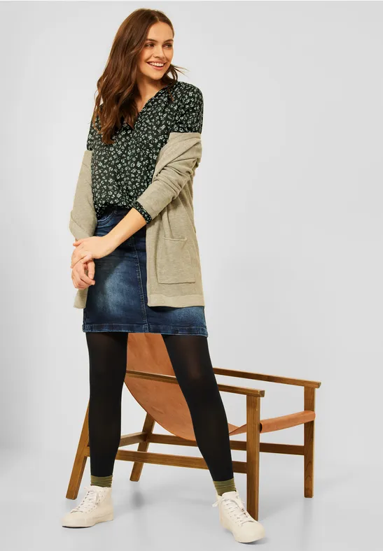 Printbluse utility olive