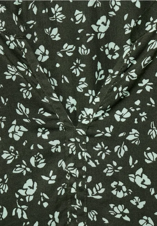 Printbluse utility olive