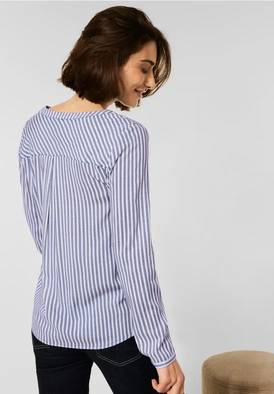 Bluse mit Streifenmuster deep blue