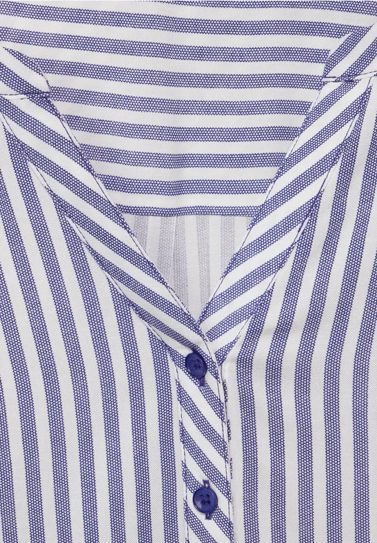 Bluse mit Streifenmuster deep blue
