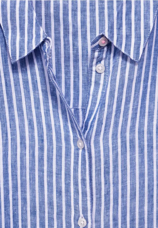 Leinen Bluse mit Streifen blouse blue
