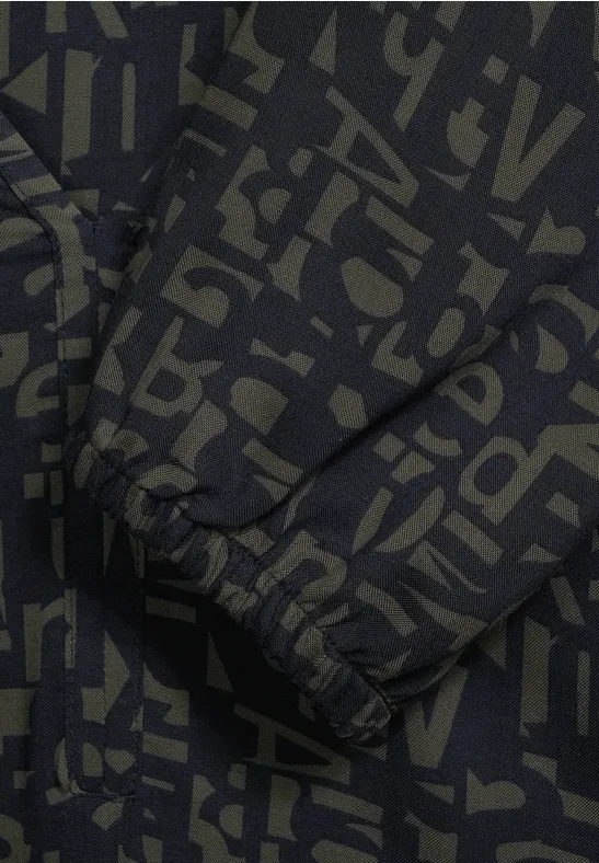 Blouse met print deep blue