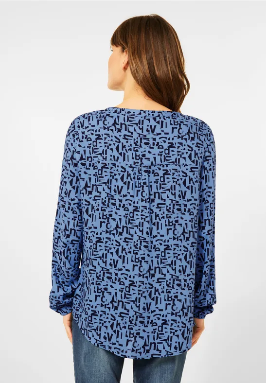 Blouse met print forever blue