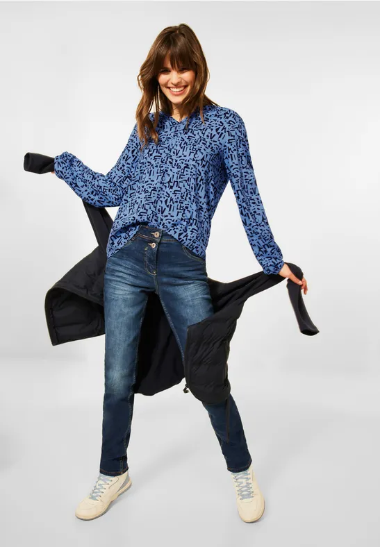 Blouse met print forever blue