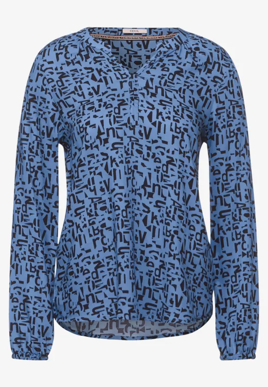 Blouse met print forever blue