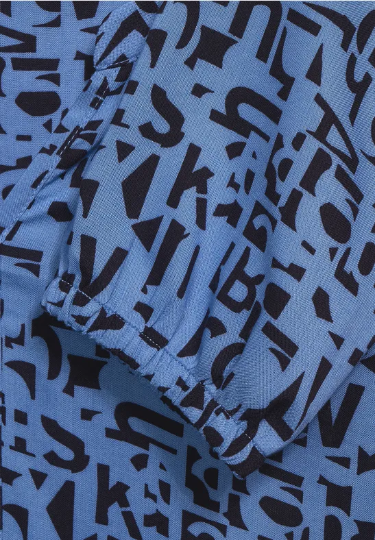 Blouse met print forever blue