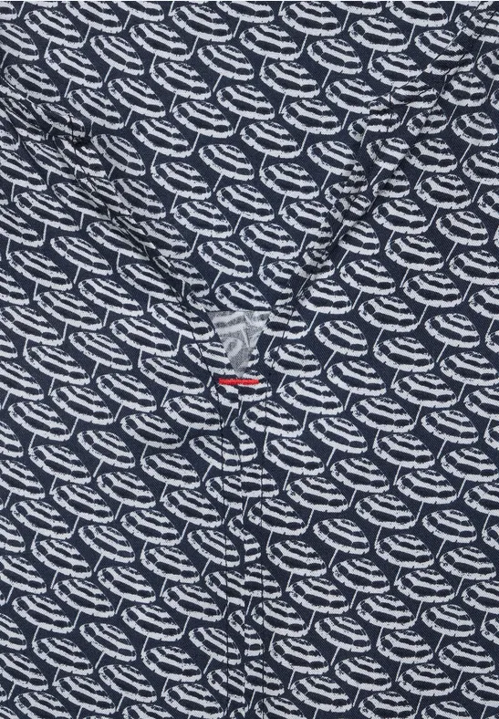 Blouse met minimalistische print deep blue