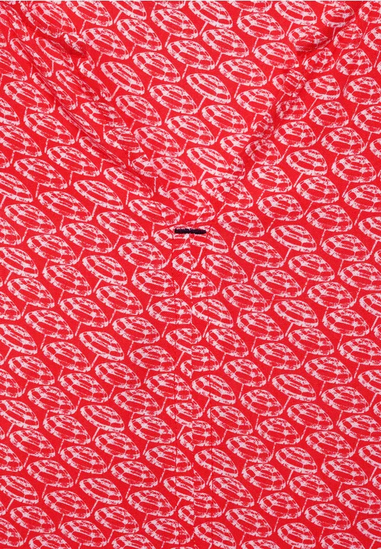 Chemisier à imprimé minimaliste vibrant red