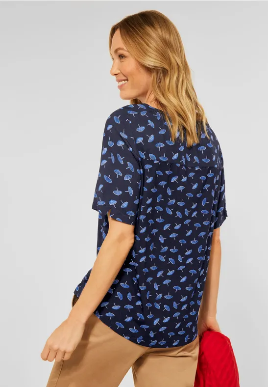 Chemisier avec imprimé deep blue