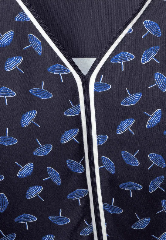 Chemisier avec imprimé deep blue