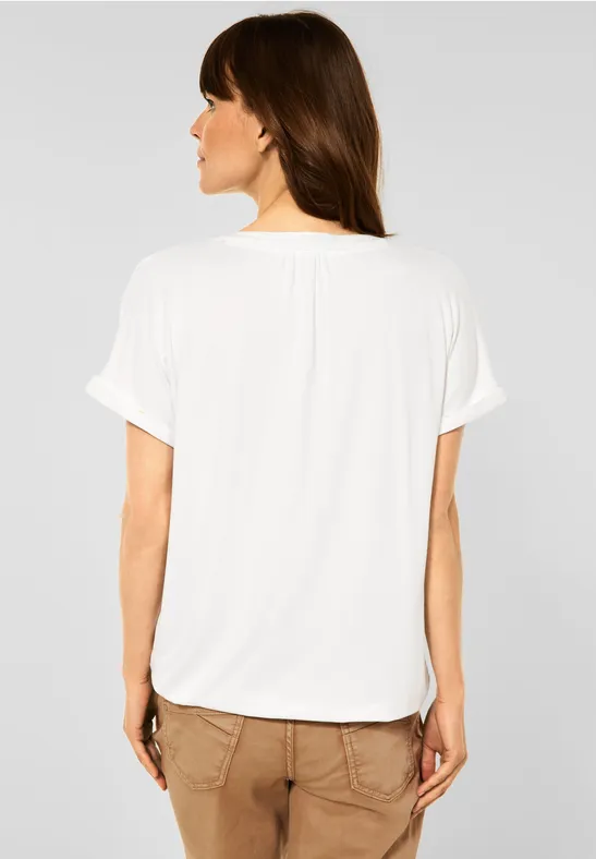 Unifarbene Bluse vanilla white