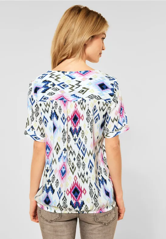 Blouse met print vanilla white