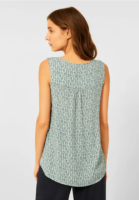 Blousetop met patroon desert olive green