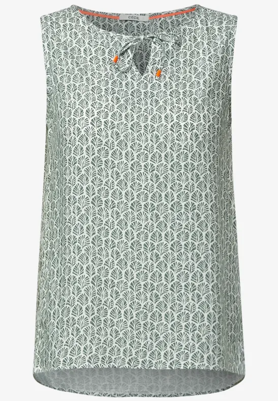 Blousetop met patroon desert olive green