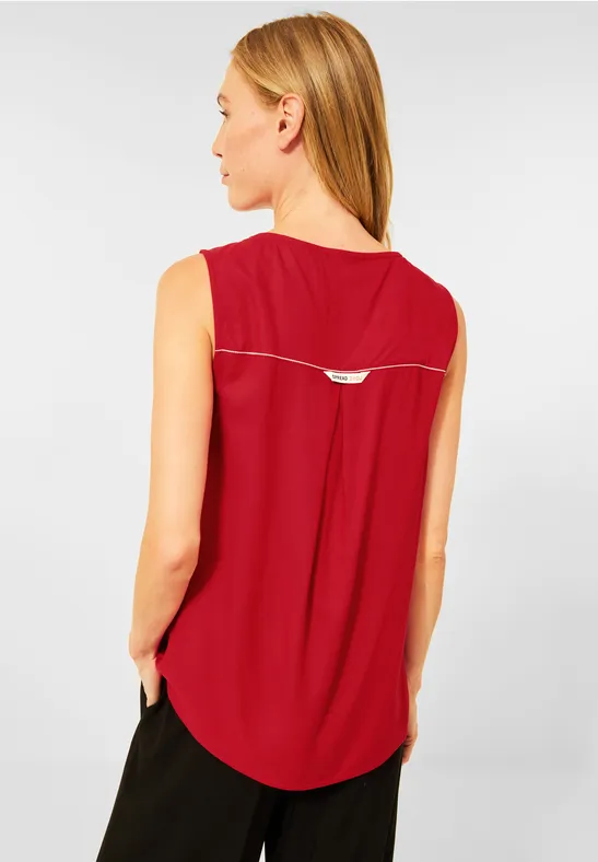 Blouse met rits hot red