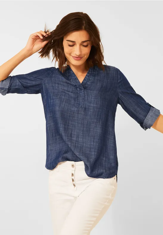 Lyocell Blouse Dark blue wash