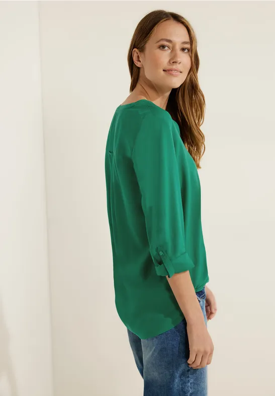 Bluse in Unifarbe easy green