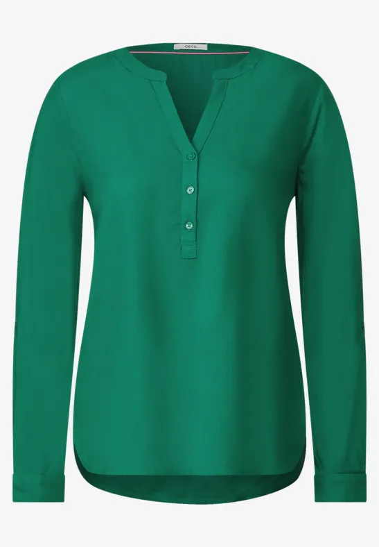Bluse in Unifarbe easy green