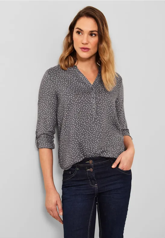 Bluse in softer Viskose graphite light grey