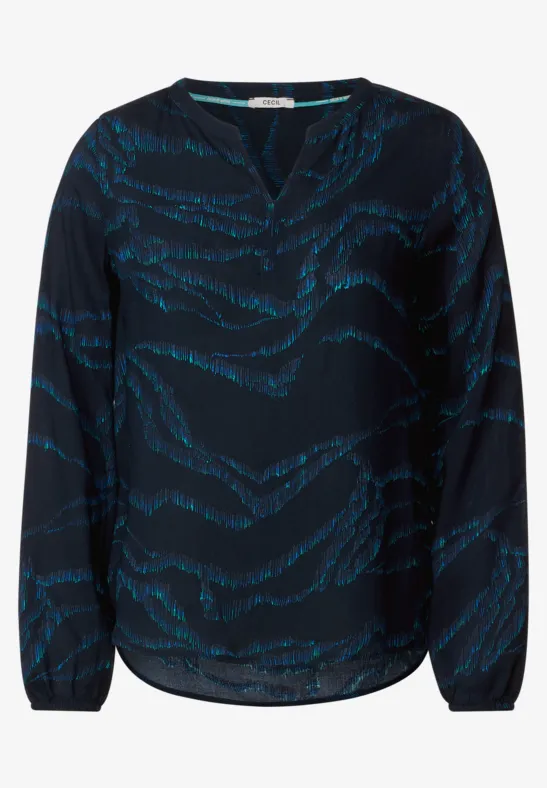 Chemisier en viscose multicolore deep blue