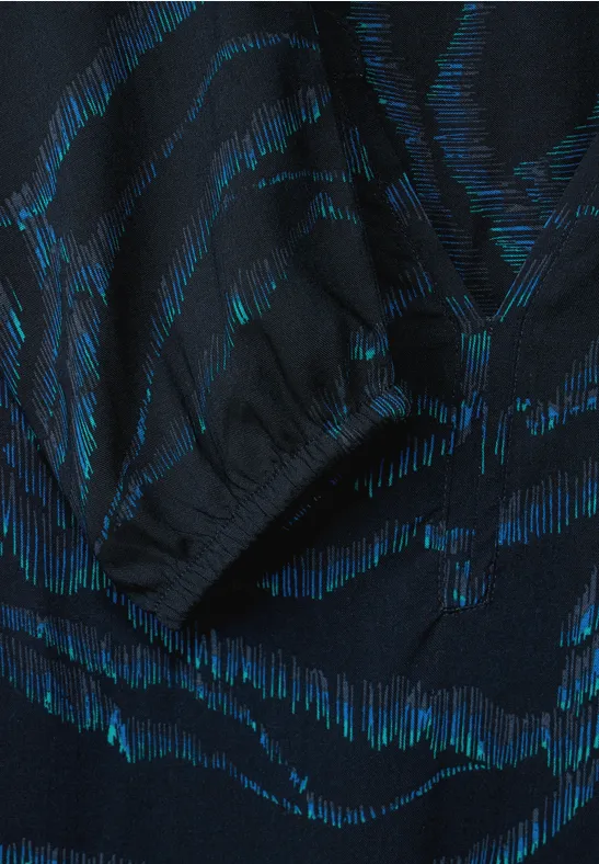 Chemisier en viscose multicolore deep blue